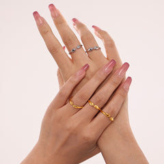 Embracing Hands Adjustable Open Ring