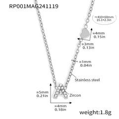 Silver-Tone Initial Necklace, Earrings, Bracelet & Ring
