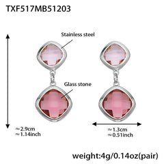 18K Gold-Plated Faceted Glass Accent Jewelry