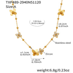 Flower Pendant Necklace and Pearl-Look Ring