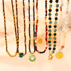 Agate and Tiger Eye Beaded Necklace Designs