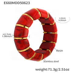 Color Resin Stretch Bracelet