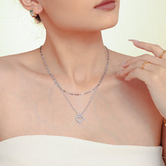 Open Heart Necklace, Bracelet or Separate Chain
