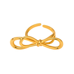 Sculptural Bow Open Ring