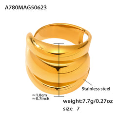 Gold-Tone Sculptural and Stone Ring Designs