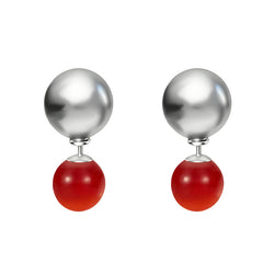 Daphne Vintage-Inspired Tiger-Eye Sphere Stud Earrings