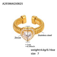 18K Gold-Plated Sculptural Open Ring Designs
