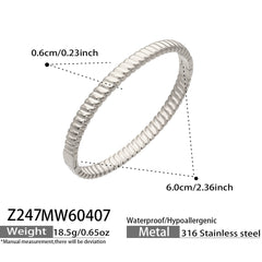 18K Gold-Plated Textured Slim Bangle Designs