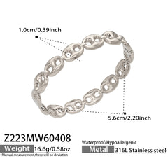 Sculptural Link Bangle Bracelet Designs