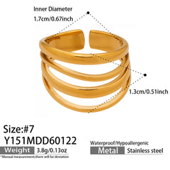 Sculptural Geometric Open Ring Designs