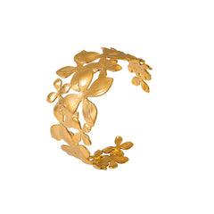 Floral Open Cuff Bracelet