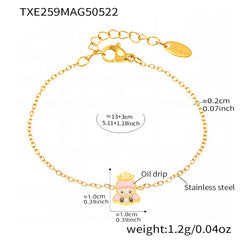 Enamel Princess Charm Necklace, Bracelet, Ring or Earrings