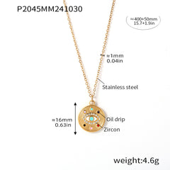 Enamel Eye Charm Pendant Necklace Designs