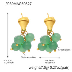 Bead Cluster Drop Earrings
