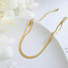 Double-Layer Flat Chain Bracelet