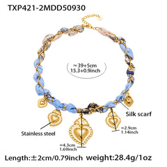 Scarf-Tie Multi-Charm Jewelry Designs