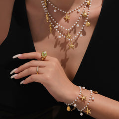 18K Gold-Plated Ocean Charm Necklace or Bracelet
