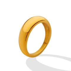 Smooth Rounded Stainless Steel Band Ring