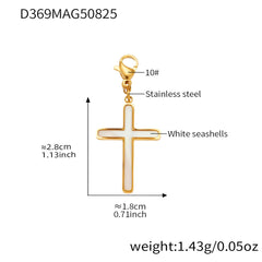 Shell Inlay Cross Pendant, Earrings or Ring