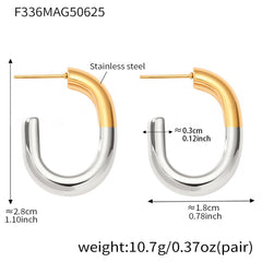 Sculptural Double Curve Hoop Earrings