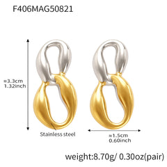 18K Gold-Plated Figure Eight Link Earrings