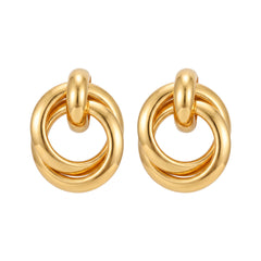Nadine Vintage-Inspired Geometric Stud Earrings
