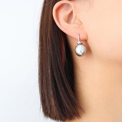 18K Gold-Plated Pearl-Look Hoop Earrings