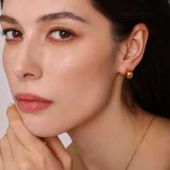 Sculptural Hollow C-Hoop Stainless Steel Earrings