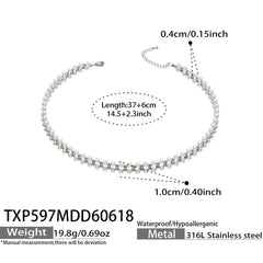 18K Gold-Plated Pearl-Look Necklace and Bracelet