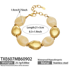 Oval Color Resin Necklace and Bracelet