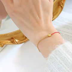 Red Cord Color Accent Bracelet