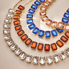 18K Gold-Plated Czech Glass and Cubic Zirconia Jewelry