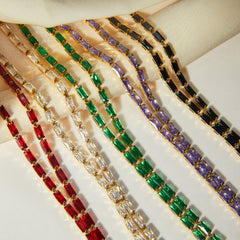 Gold-Tone Faceted Stone Y-Shaped Necklace