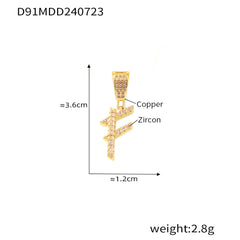 18K Gold-Plated Script Initial Charm Pendant