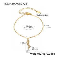 Bone & Chili Cubic Zirconia Necklace & Bracelet