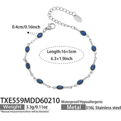 Color Enamel Station Necklace and Bracelet