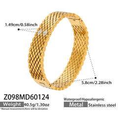 18K Gold-Plated Geometric Clasp Bracelets