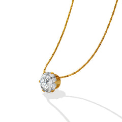 Round Cubic Zirconia Solitaire Necklace