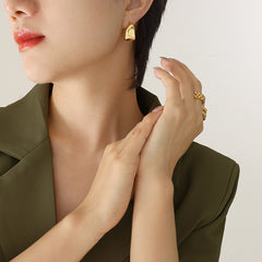 Irregular Sculptural Hoop Earrings