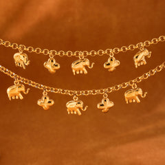 Elephant Charm Bracelet, Separate Chain or Pendant Pack