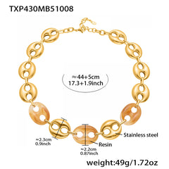 Color Resin Oval Link Jewelry