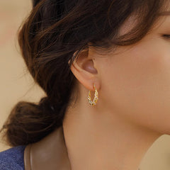 Nadine Vintage-Inspired Pavé Twisted Stud Earrings