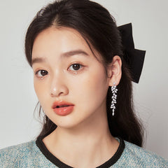 Nicolette Pavé Leaf Drop Earrings