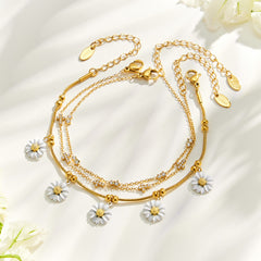 Daisy or Cubic Zirconia Accent Bracelet