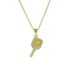 Dainty Diamond Accented Racket Sports Necklace Collection