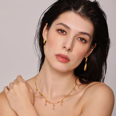 Teardrop Earrings or Bead Necklace