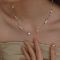 Camille Vintage-Inspired Pearl Stardust Layered Necklace