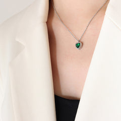 Heart Cubic Zirconia Necklace or Earrings