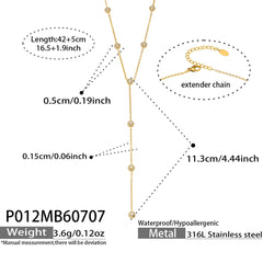 Cubic Zirconia Lariat Necklace Collection
