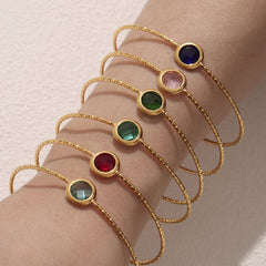 Faceted Czech Glass Open Cuff Bracelet